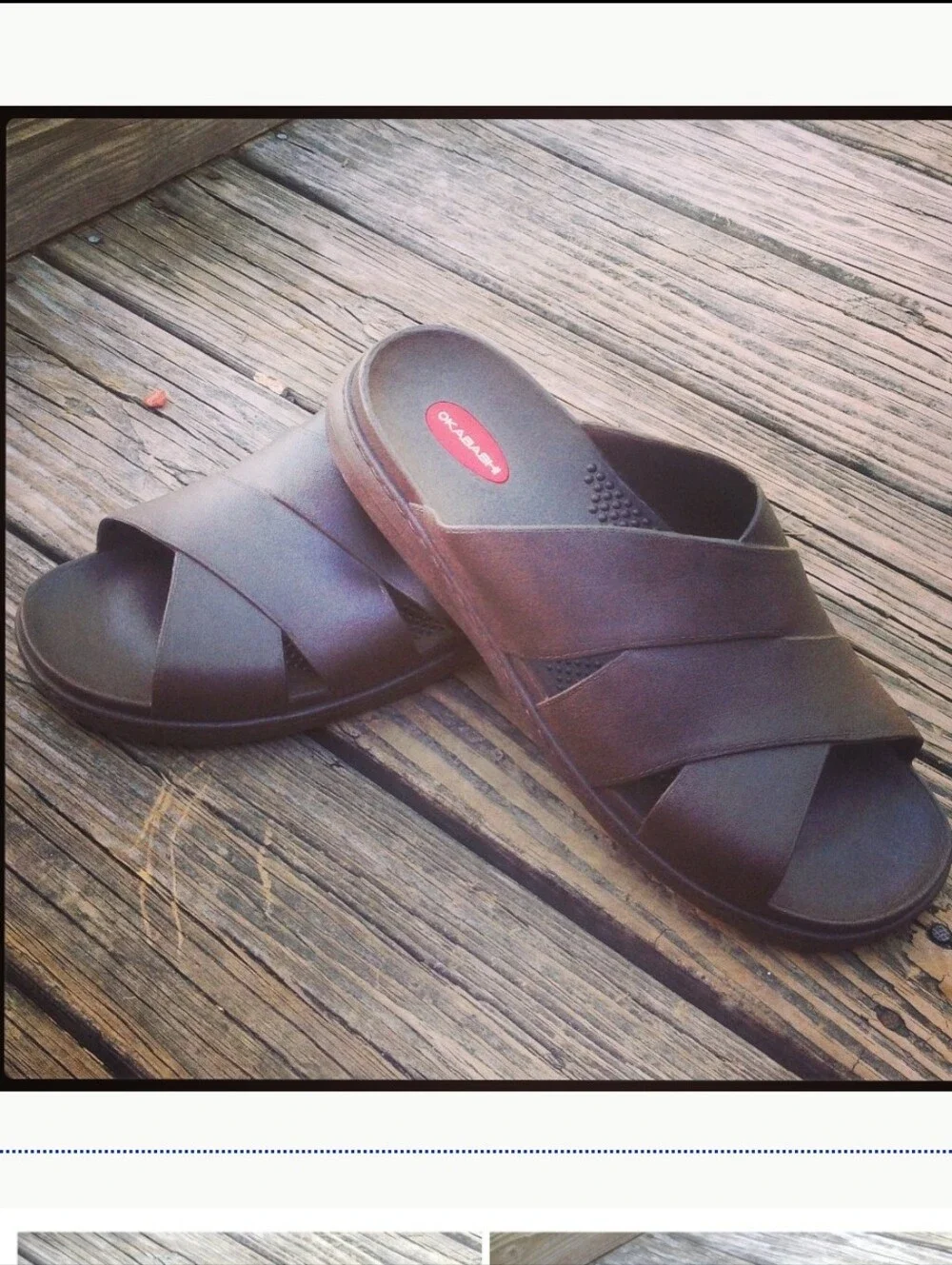 Okibashi Milan Slide Sandals Brown        Sz XXL Mens 12/13